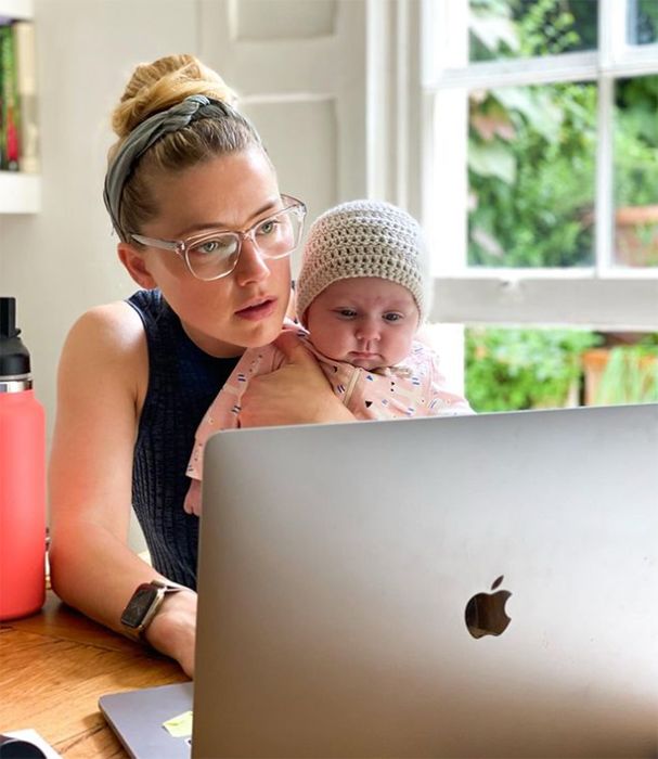 amber heard with baby oonagh
