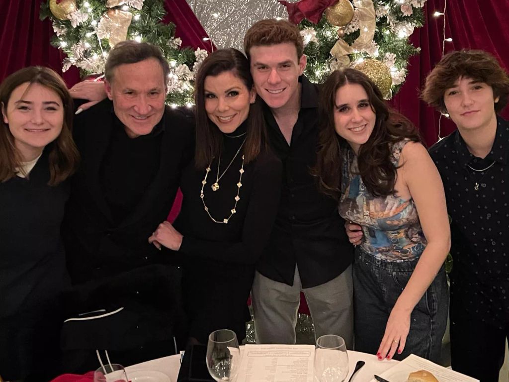 Terry Dubrow and Heather Dubrow (second and third left) with their four children, Kat, Nick, Max and Ace (L-R)