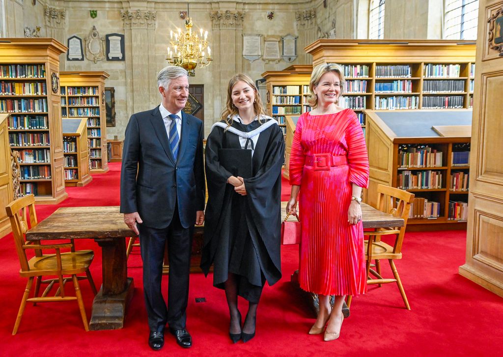 Princess Elisabeth with her parents at her graduation