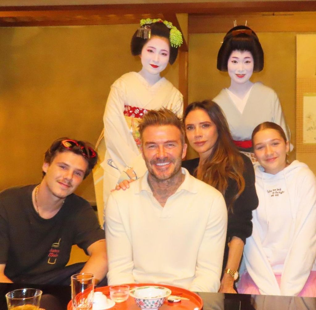 Victoria and David Beckham took their two youngest children to Tokyo, Japan