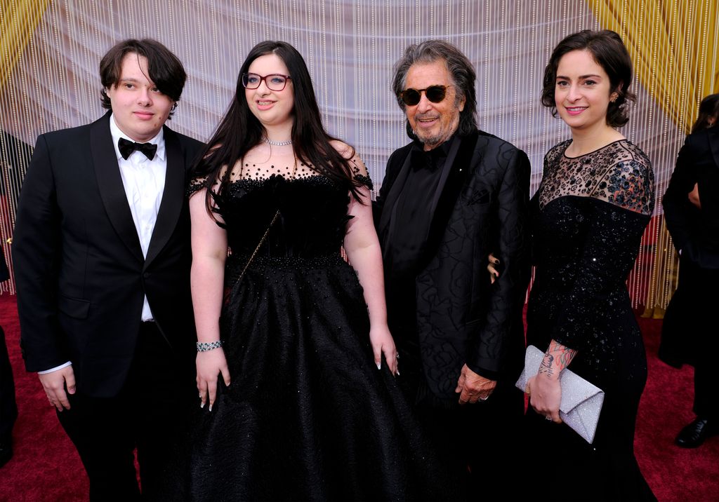 Anton James Pacino, Olivia Pacino, Al Pacino, and Julie Pacino at the 92nd Annual Academy Awards in 2020