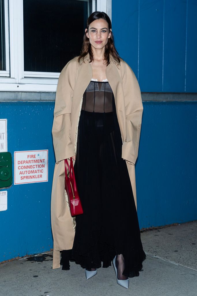 Alexa Chung attends the Khaite fashion show during New York Fashion Week: The Shows at Pier 61 on February 10, 2024 in New York City. (Photo by Gotham/GC Images)