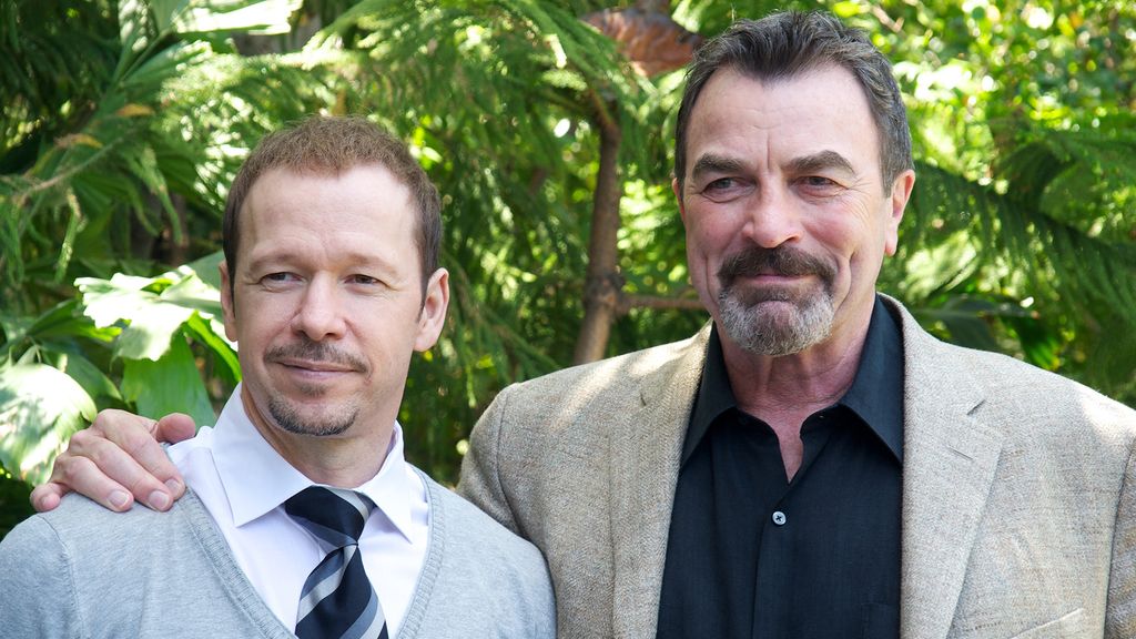 Donnie Wahlberg and Tom Selleck at the "Blue Bloods" Press Conference in 2012