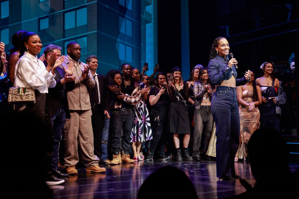 Alicia Keys on Hell's Kitchen stage on Broadway