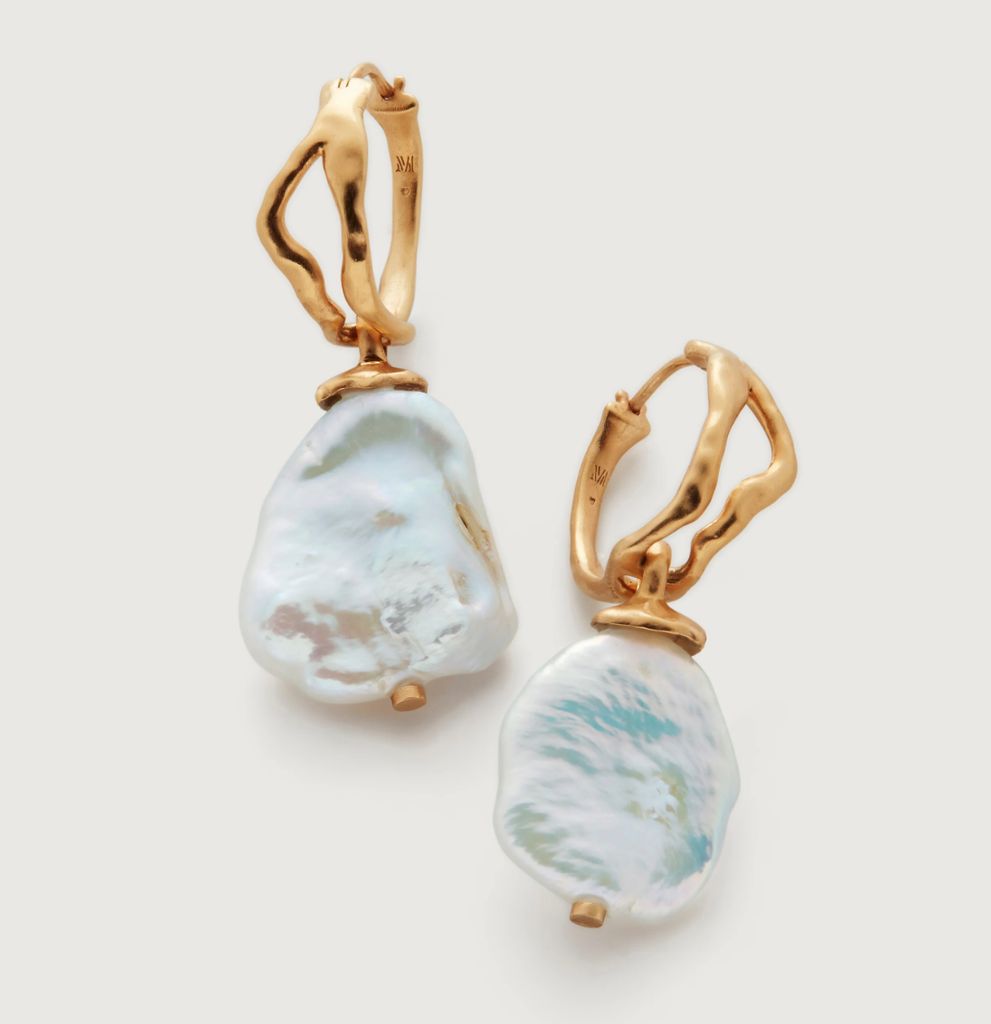 Monica Vinader mother of pearl earrings