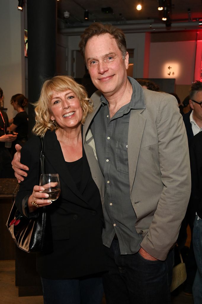 LONDON, ENGLAND - APRIL 28: Fay Ripley and Daniel Lapaine attend the press night after party for "Dealer's Choice" at The Donmar Warehouse on April 28, 2025 in London, England. (Photo by Alan Chapman/Dave Benett/Getty Images)