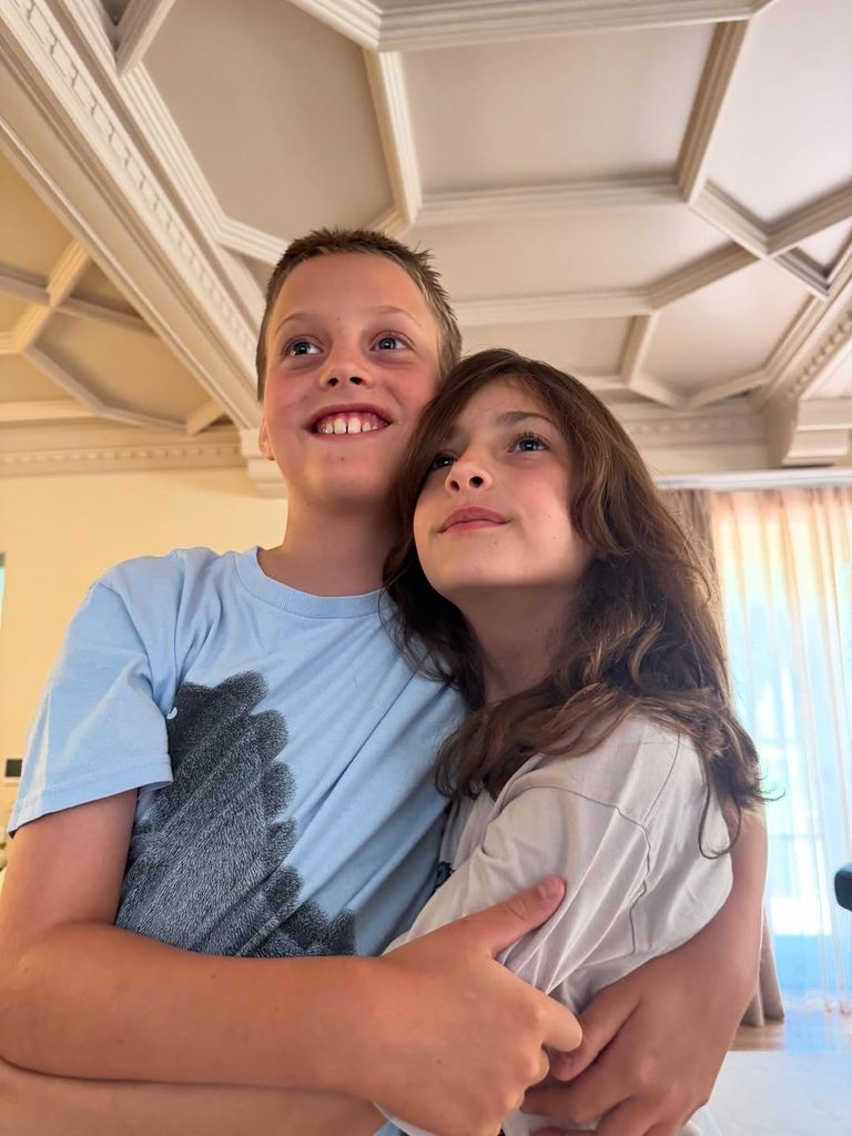 Sailor with his younger sister Lula after the big haircut