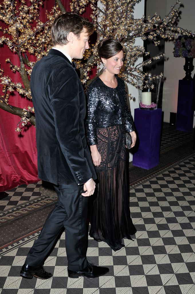 Pippa Middleton and boyfriend Nico Jackson at event in black outfits