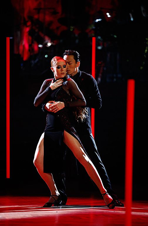 Angela Scanlon and Carlos Gu dance the Argentine Tango