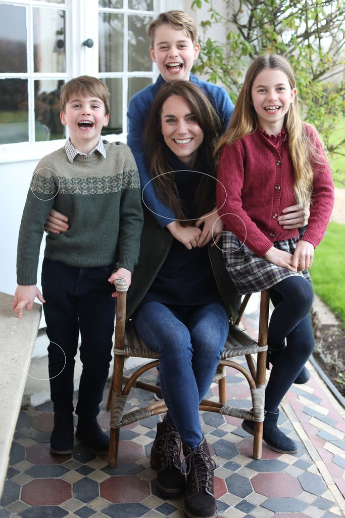 Kate shared a photo of herself with her three children on Sunday, to mark Mother's Day in the UK 