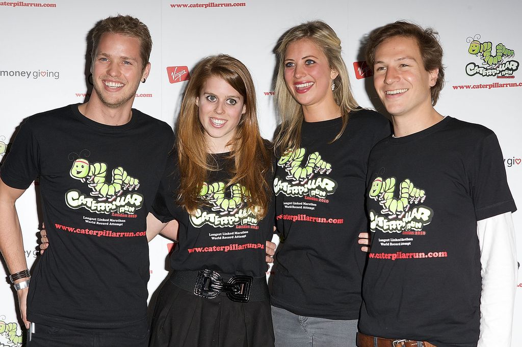 Sam Branson, Princess Beatrice, Holly Branson and Dave Clark attend The Team Caterpillar Fundrasing Party in 2010