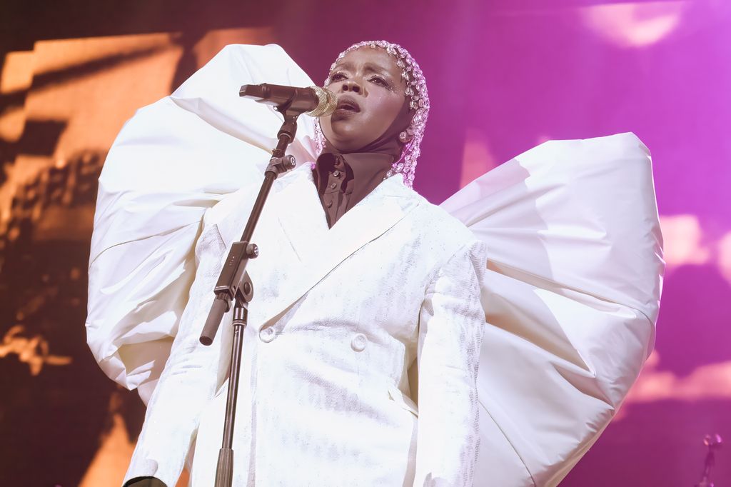 Lauryn Hill performs during the 25th Anniversary of 'The Miseducation of Lauryn Hill' tour at Barclays Center on October 19, 2023 in New York City.