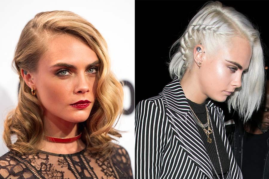 Cara Delevingne hair before after