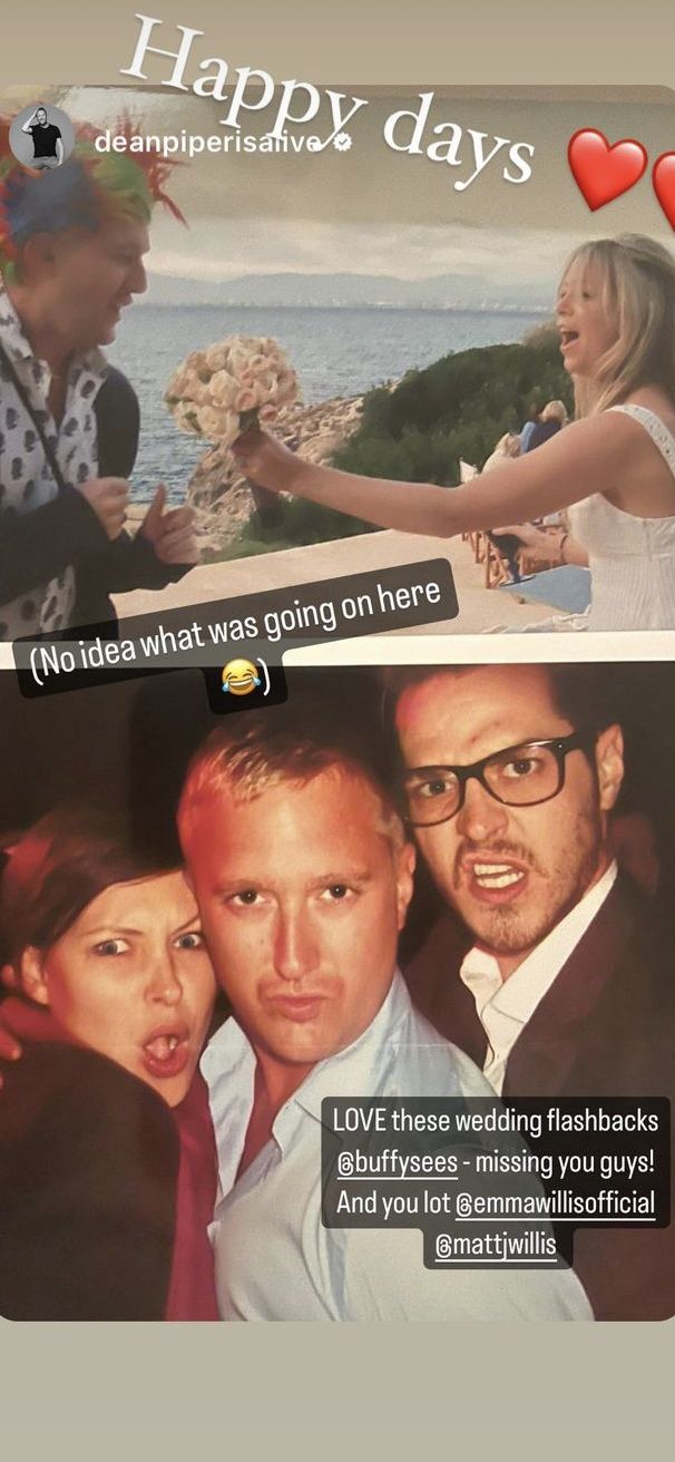 Emma and Matt Willis were pictured partying at their friend's wedding reception