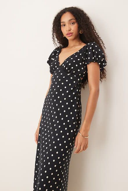 Gaun abercrombie polka dot