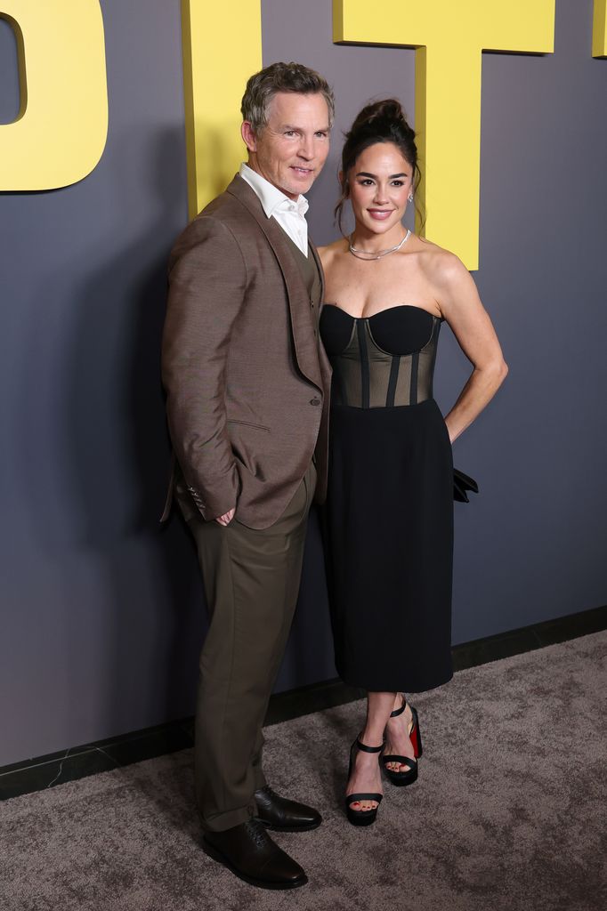 Shawn Hatosy and Kelly Albanese attend the Los Angeles Premiere of HBO Max's "The Pitt" at DGA Theater Complex 