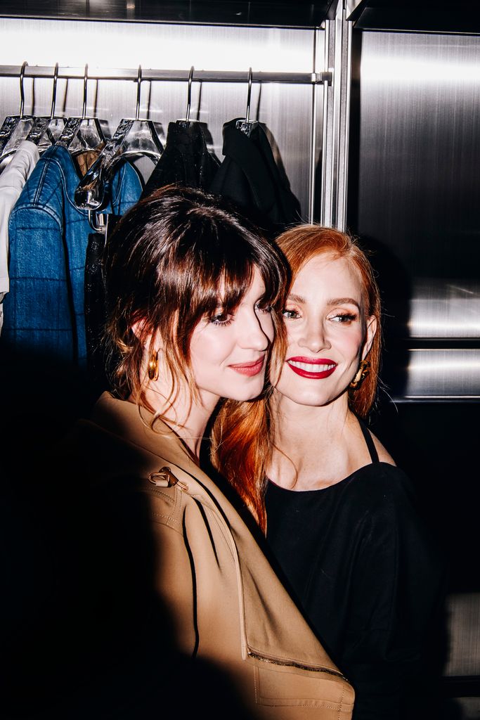 Daisy Edgar-Jones and Jessica Chastain at the Gucci Ancora party - how chic are these two?!