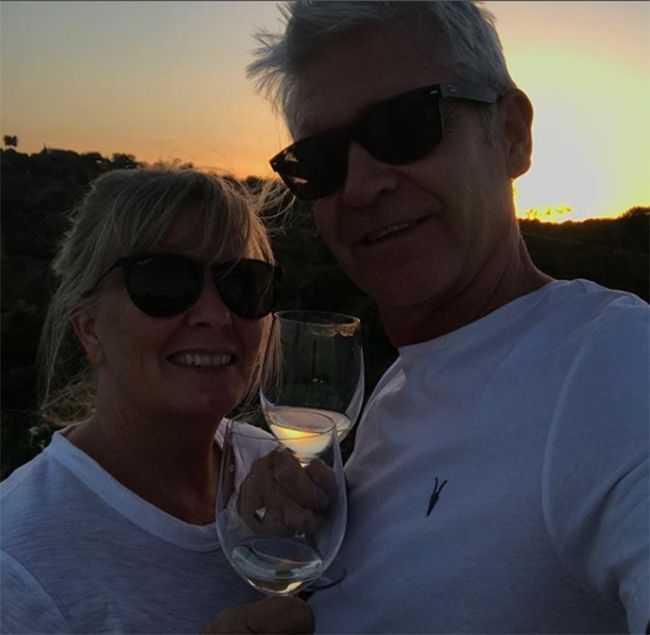 phillip schofield and wife stephanie pose for instagram selfie