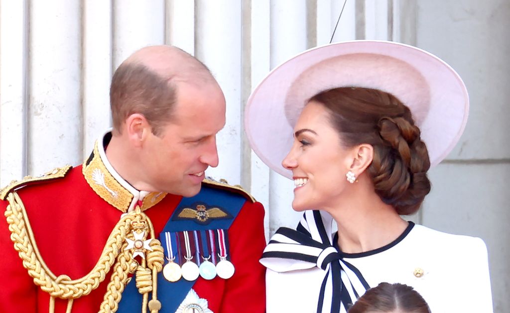 Prince William and Kate Middleton looking at each other