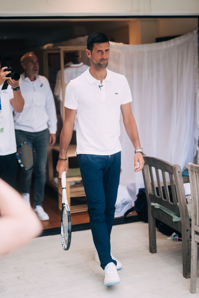 Novak Djokovic walking