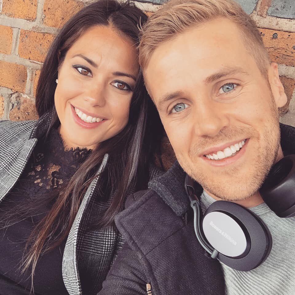 Sam quek selfie with husband Tom Mairs