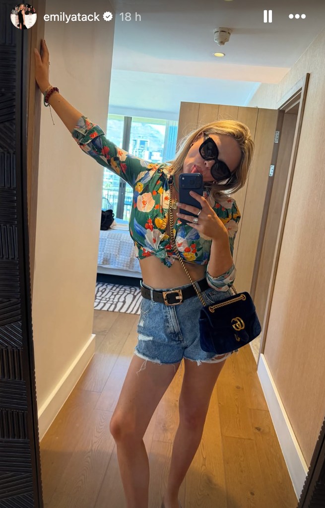 Emily continued to show off her leaner physique despite the backlash