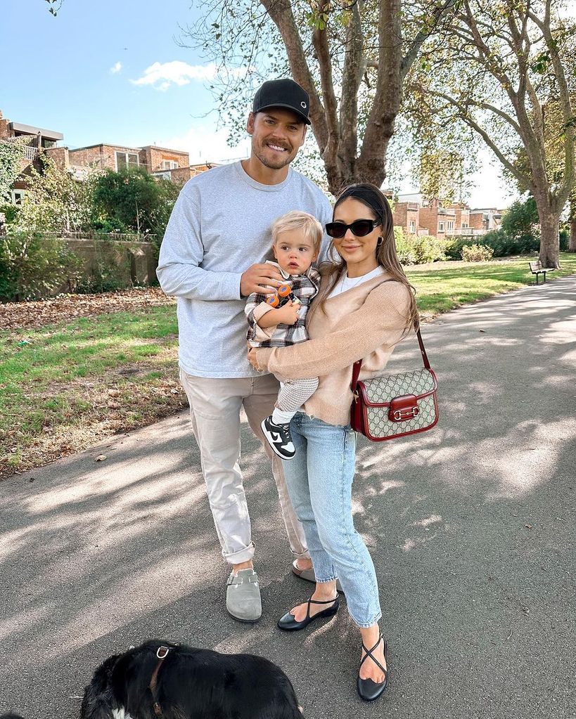 Louise Thompson and Ryan Libbey with their son Leo