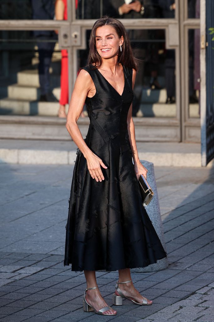 Queen Letizia of Spain attends the opening of the 2024/2025 season of the Royal Theatre on September 23, 2024 in Madrid, Spain. (Photo by Pablo Cuadra/Getty Images)