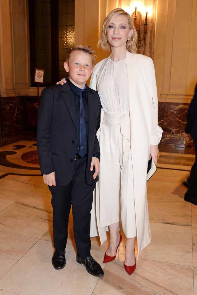 Ignatius Upton and Cate Blanchett attend The Green Carpet Fashion Awards Italia 2018 