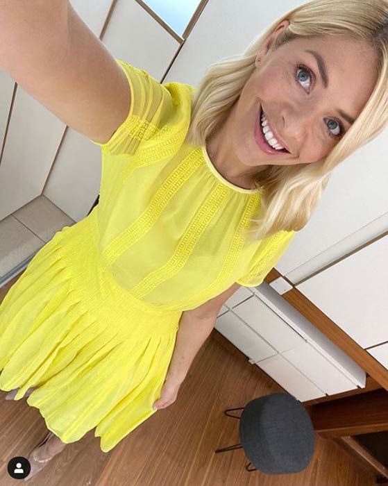 holly willoughby j crew yellow dress