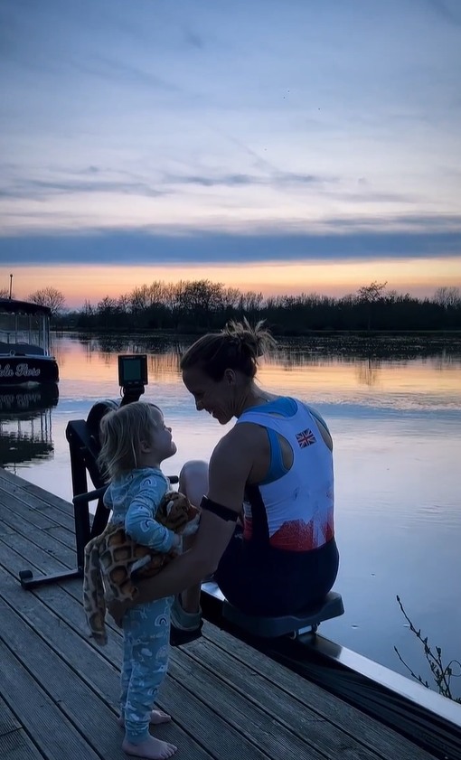 Helen Glover with her daughter