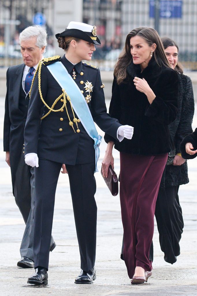 The mother-daughter duo stepped out alongside the King