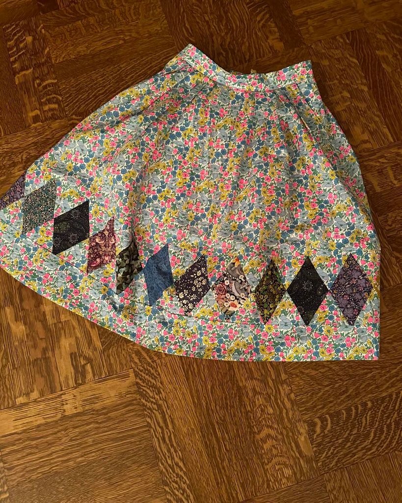 Sarah Jessica Parker's shares a picture on Instagram of floral skirt by O Pioneers