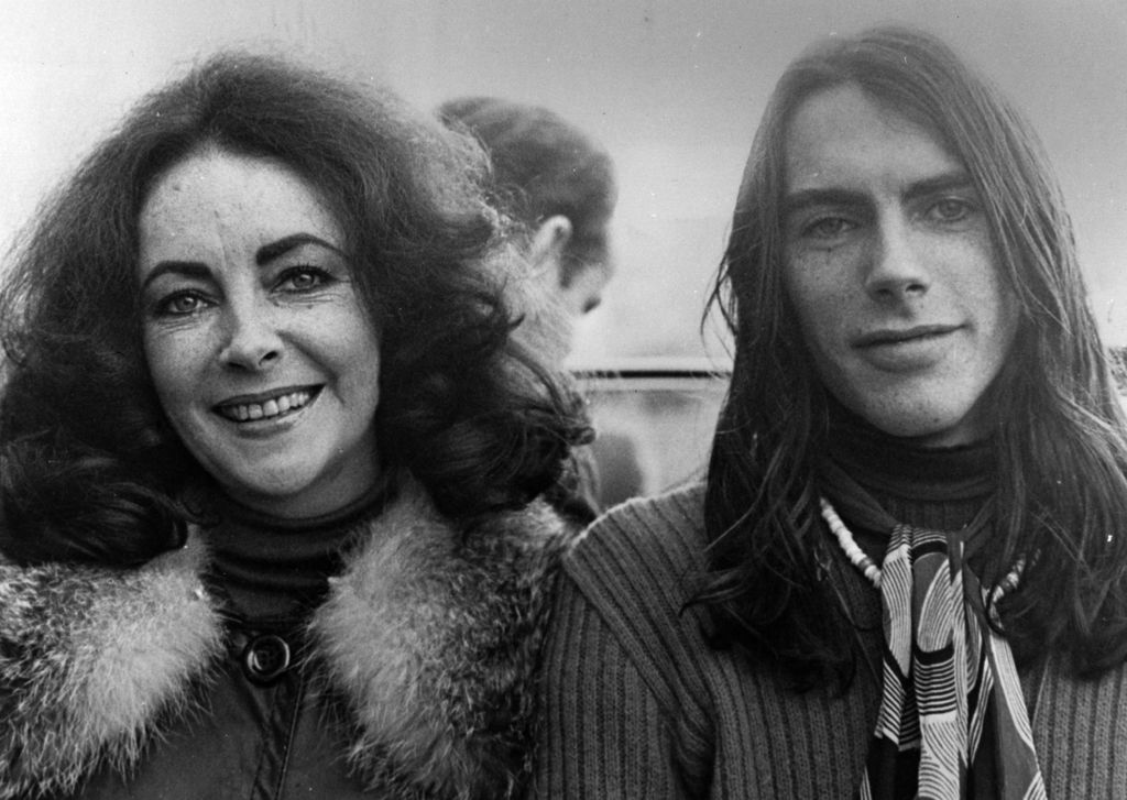 24th November 1975:  British-born actress Elizabeth Taylor meets her son, Michael Wilding Jnr for the first time in six years, at Ffynonwen Farm, Michael's home in Wales.  (Photo by Keystone/Getty Images)