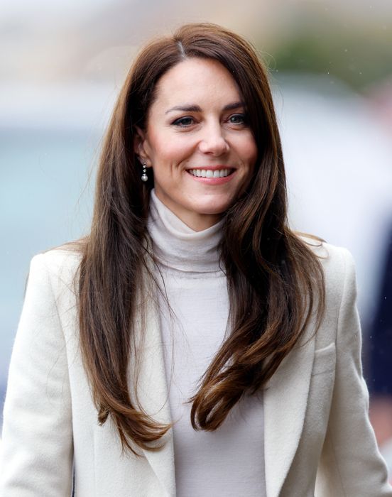 Kate Middleton in a white polo neck