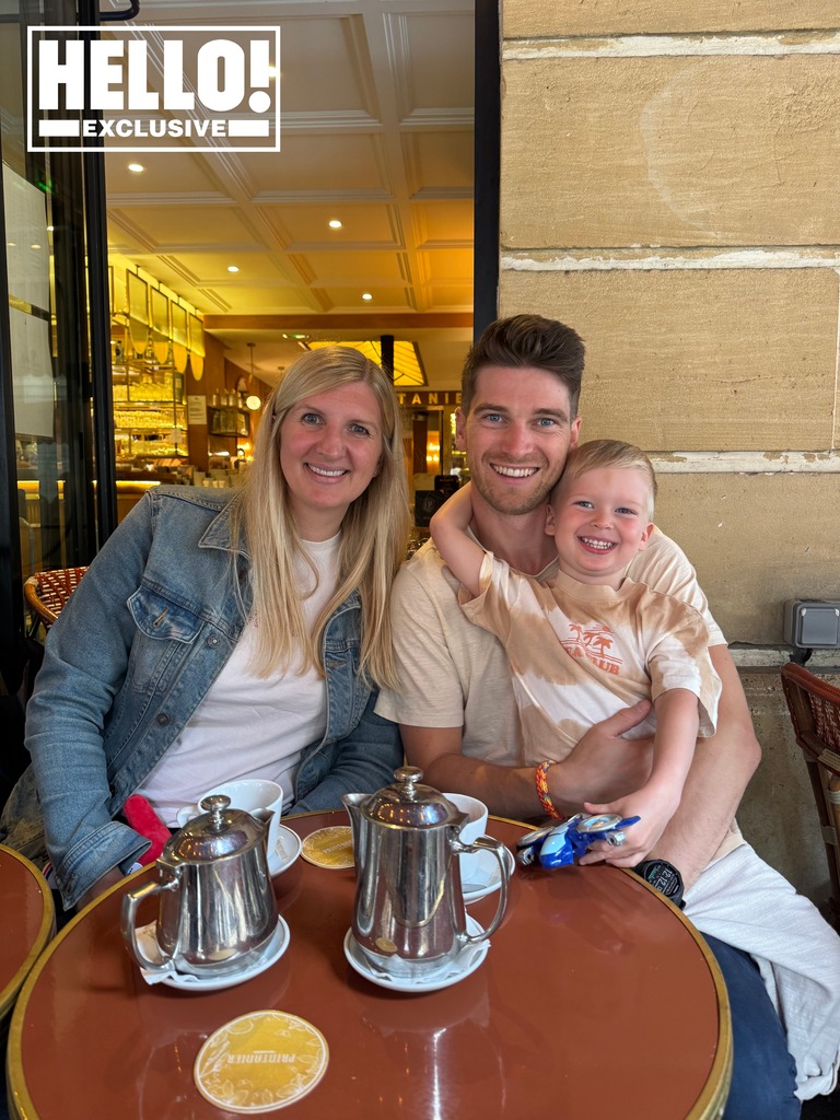 Rebecca with her husband Andy and their son Albie