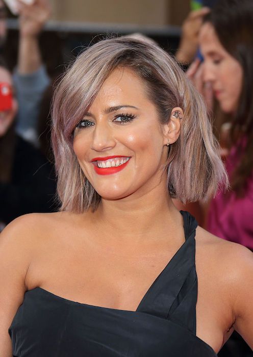 X Factor presenter Caroline Flack debuts new peach hair  is it a yes from  you  Mirror Online