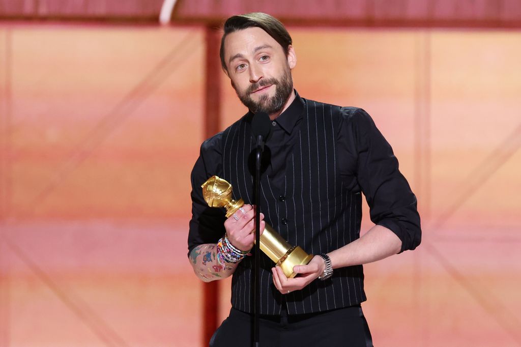 Kieran Culkin wins Best Performance by a Male Actor in a Supporting Role during the 82nd Annual Golden Globes