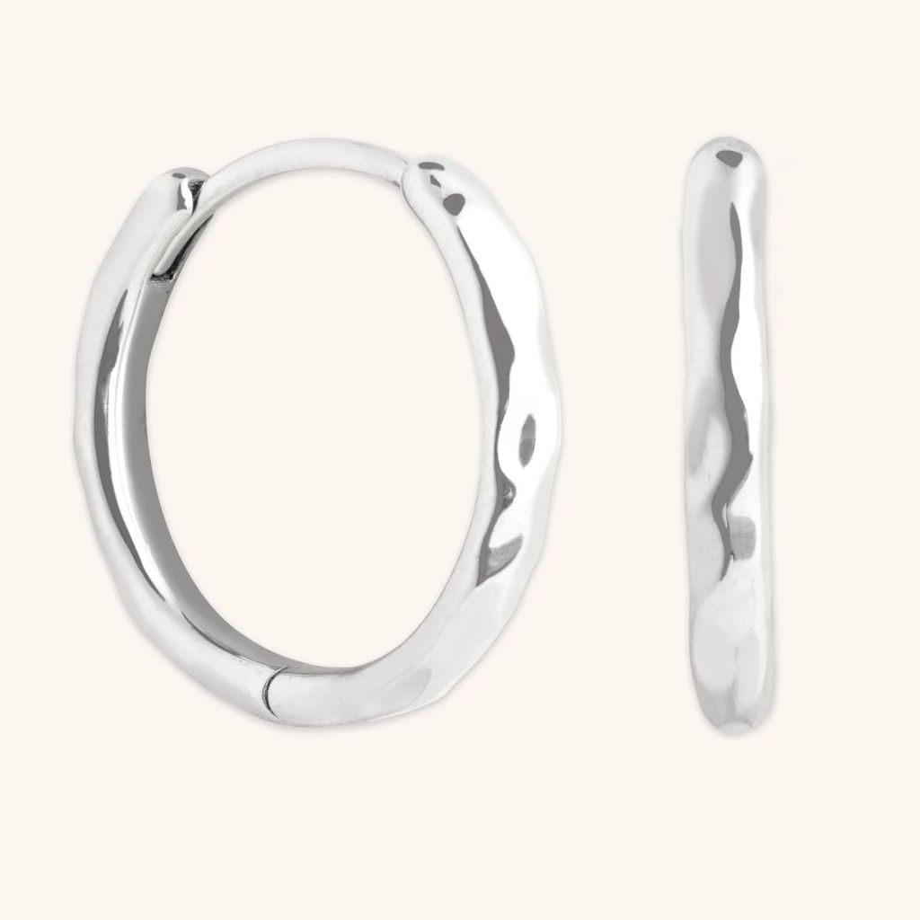 silver hoop earrings