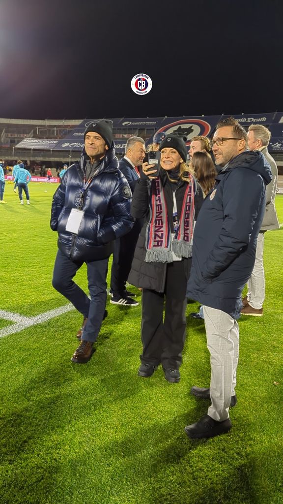 Kelly Ripa and Mark Consuelos attend a Campobasso FC game in Campobasso, Italy, shared on Instagram