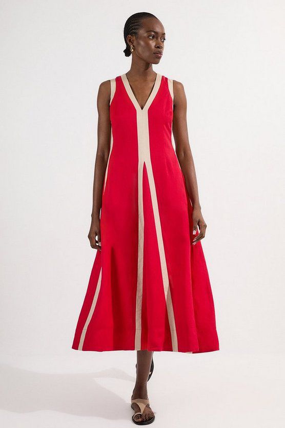 Gaun linen karen millen