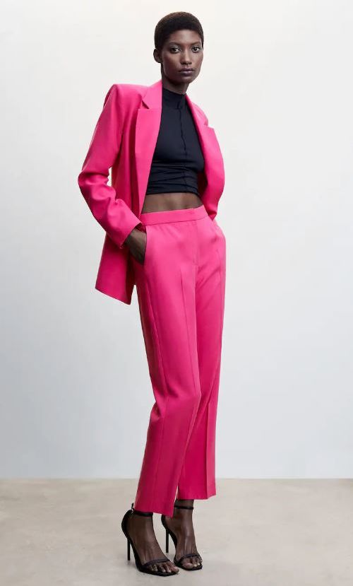 Stylish Zara Pink High Waist Trousers