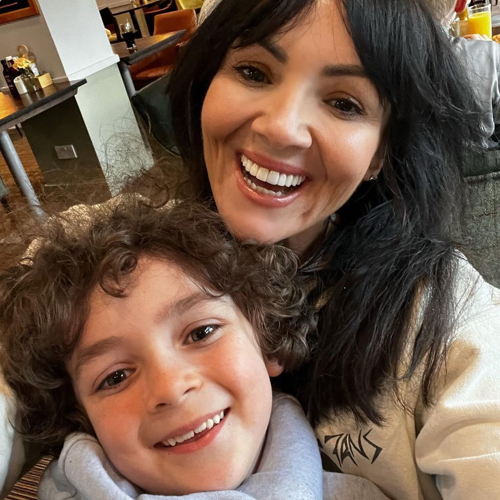 A photo of Martine McCutcheon and her son Rafferty