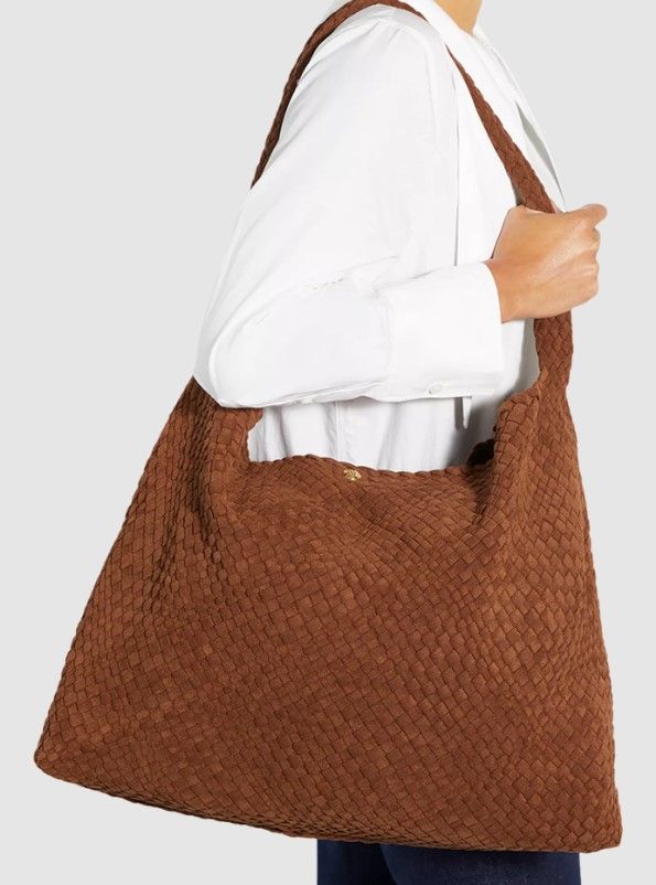 Deliberar XL - Bolsa de Ombro Extra Grande em Tecido Brown Dune London