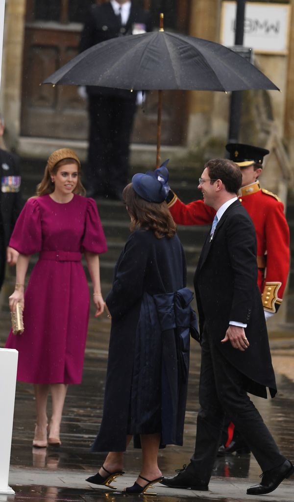 Princess Beatrice arrives at Westminster Abbey to attend the Coronation of King Charles III and Queen Camilla