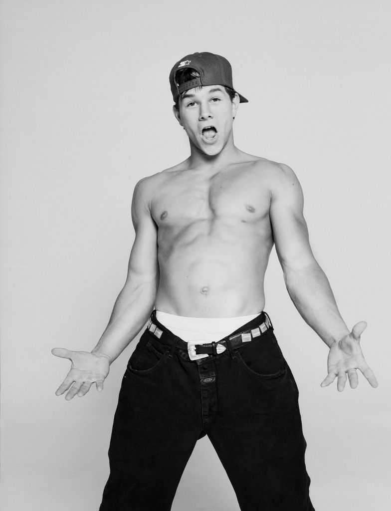 American model, rapper and later actor Mark Wahlberg, aka Marky Mark, poses shirtless, circa 1991.
