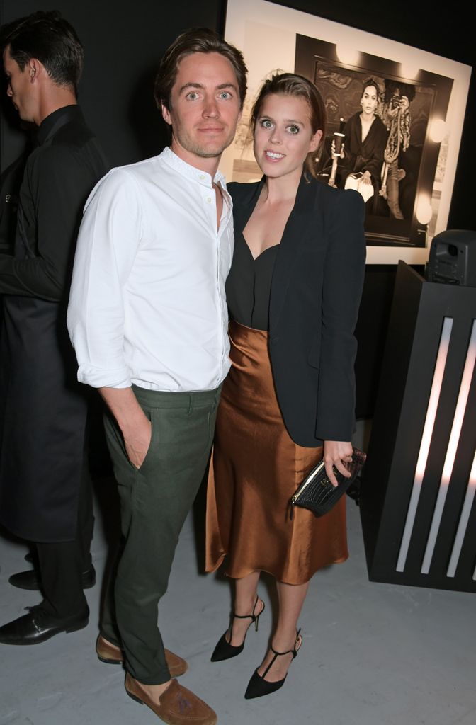 Edoardo Mapelli Mozzi and Princess Beatrice of York attend the Lenny Kravitz & Dom Perignon 'Assemblage' exhibition, the launch Of Lenny Kravitz' UK Photography Exhibition, on July 10, 2019 in London, England. (Photo by David M. Benett/Dave Benett/Getty Images for Dom Perignon)