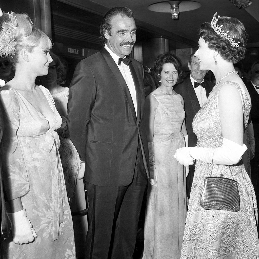 The Queen greeting Sean Connery at the premiere of You Only Live Twice in 1967