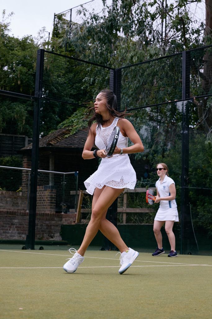 Katya Jones traded her dancing shoes for a padel bat
