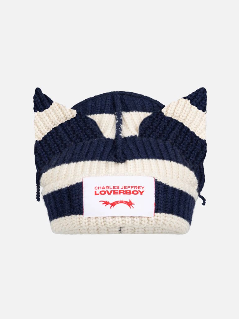 CHUNKY EARS BEANIE EXCLUSIVE in NAVY ECRU
